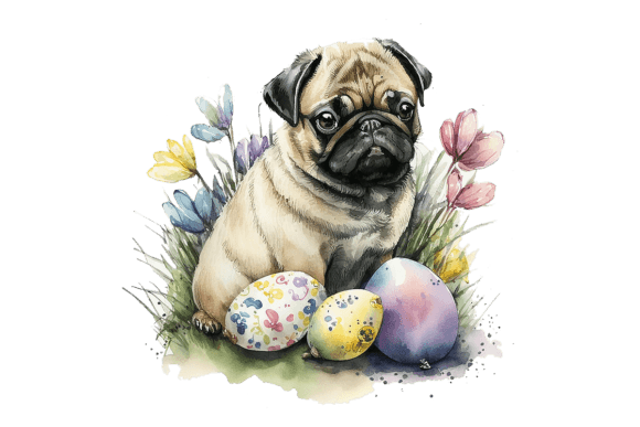 Adorable Pug Easter Eggs: A Designer's Delight
