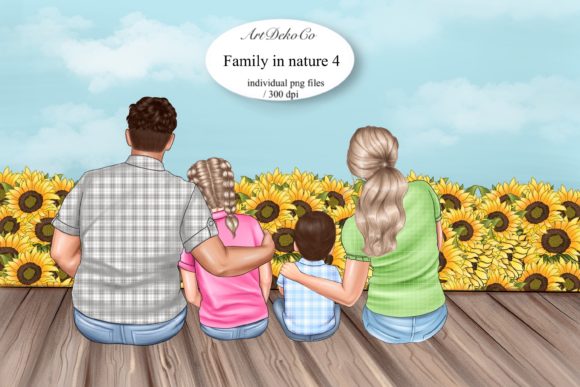 Big Family Clipart, Sitting Family: A Creative Asset Overview