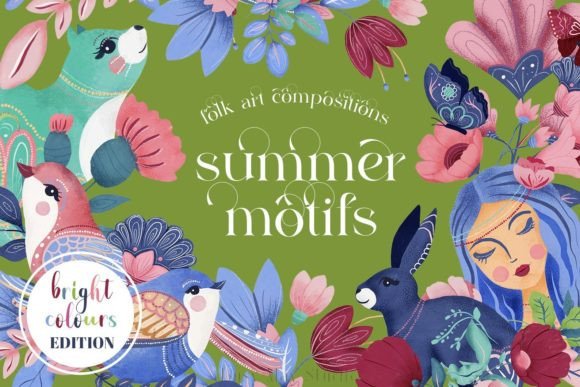 Bringing Folk Art to Modern Design with Folk Motifs Compositions Summer PNG