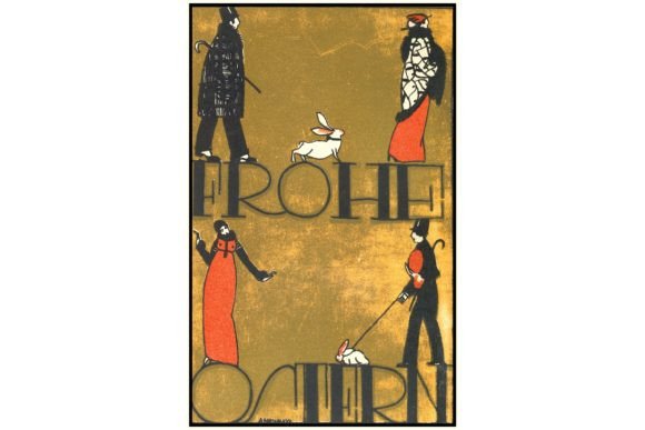 Happy Easter (Frohe Ostern): Vintage Charm for Modern Projects