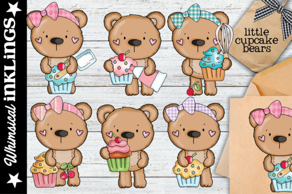 Little Cupcake Bears Clipart: Whimsical Designs for Every Project