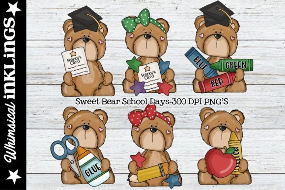 Sweet Bears School Days Clipart: Adorable Designs for Your Projects
