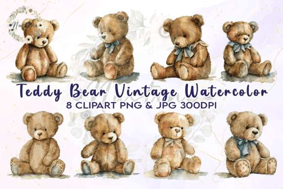 Teddy Bear Vintage Watercolor Clipart: A Designer's Guide