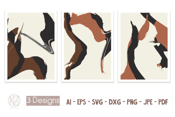 Three Abstract Boho Wall Art: Elevate Your Creative Projects
