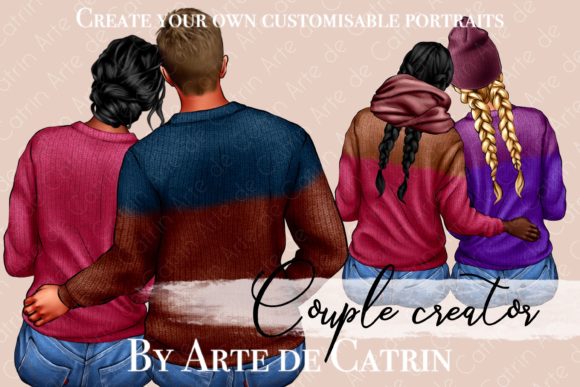 Unleash Romance with Couple Creator: Valentine's Day Clipart