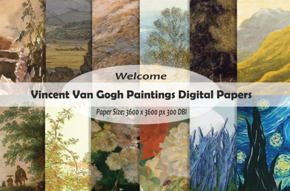Vincent Van Gogh Paintings Digital Paper