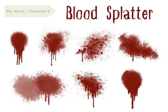 Watercolor Brush Strokes, Blood Splash: A Bold Creative Asset